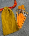 Set 10 brochas Yellow + estuche terciopelo