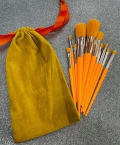 Set 10 brochas Yellow + estuche terciopelo
