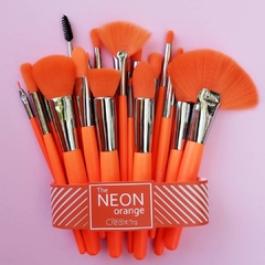 Set 24 brochas neón naranja profesional+ manta