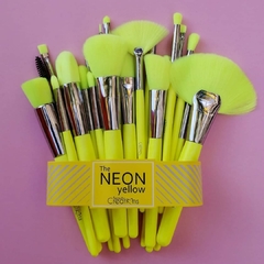 Set 24 brochas neón verde profesional+ manta - Ana Makeup Store
