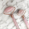 Rodillo de Jade Cuarzo Rosa | Masajeador facial