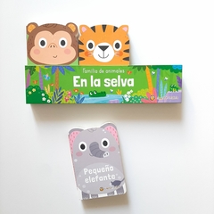 EN LA SELVA x 3: Elefante, mono y tigre – Familia de animales - Lectorcitos a volar • Librería infantil 