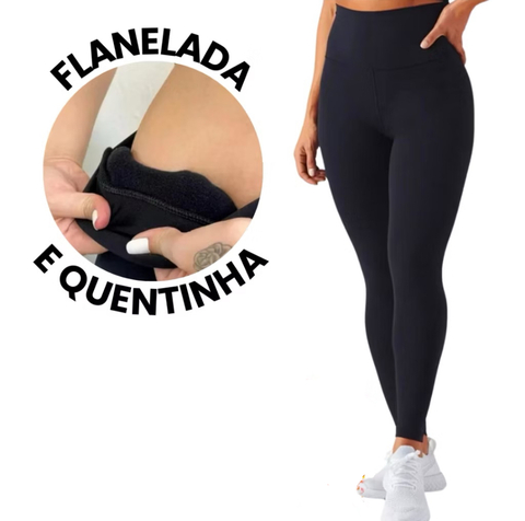 CALÇA LEGGING FLANELADA TÉRMICA - comprar online