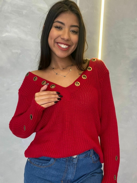BLUSA TRICÔ VERMELHA - comprar online