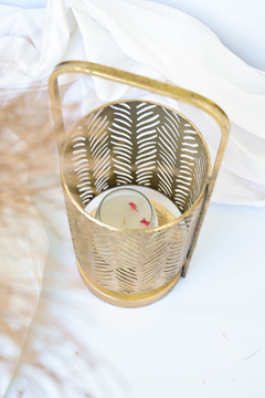 Fanal dorado con manija - comprar online