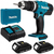 Taladro Percutor MAKITA Inalámbrico 18V de 1/2" con maletín, cargador y dos baterías Litio Ion DHP453SYE