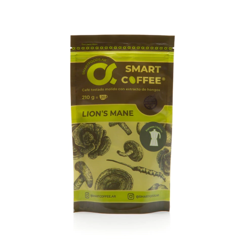 Smart Food Café Funcional Lion's Mane Hongos Adaptógenos Foco y Claridad mental Molido x210g - comprar online