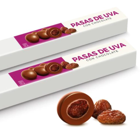 Chocolates Drimer Tubo Pasas con Chocolate 60g.