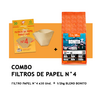 COMBO FILTROS DE PAPEL N°4 x 30uds + 1/2kg CAFÉ BONITO