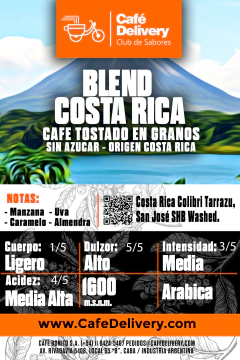 Café Blend Costa Rica x 1/4Kg en grano o molido en internet