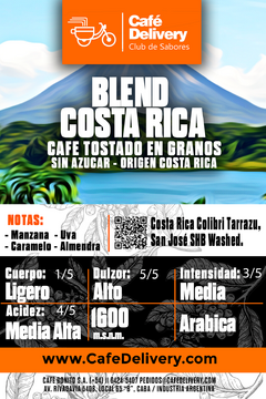 Café Blend Costa Rica x 1Kg en grano o molido en internet