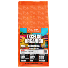 Café Colombia Excelso Orgánico x 1/2 Kg en grano o molido