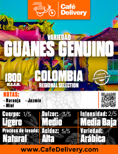 Café Colombia Guanes Genuino x 1/2 Kg en grano o molido - comprar online