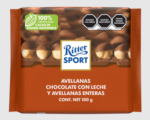 Ritter Sport Chocolate con Avellanas 100g.