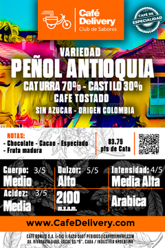 Café Colombia Peñol Antioquia 1/2kg en Grano o Molido - comprar online
