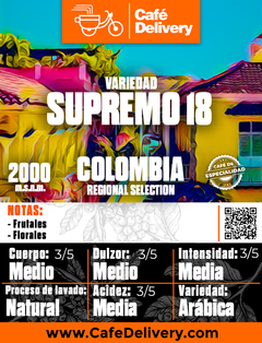 Café Colombia Supremo 18 x 1/2 Kg en grano o molido - comprar online