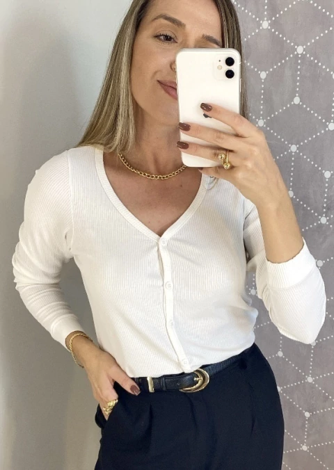 CARDIGÃ CANELADO - comprar online