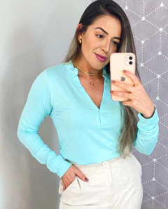 BLUSA CHERRY VERDE ÁGUA