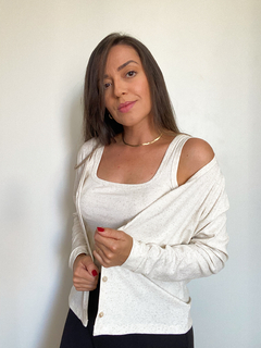 TWINSET CANELADO CRU - comprar online
