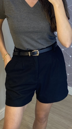 SHORTS LINHO PRETO - loja online