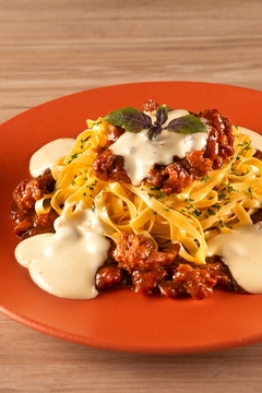 FETTUCCINE DE RAGU DE LINGUIÇA COM FONDUTA DE QUEIJO BRIE 400g - comprar online
