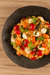 Risoto caprese ao pesto