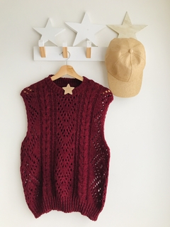 Chaleco Jacinta (bordó) - comprar online