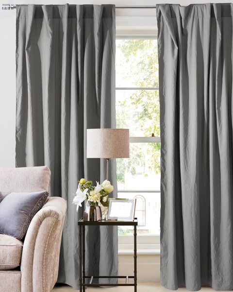 Jgo. Cortinas Simil Tusor Gris