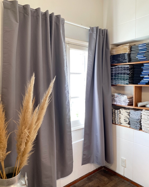 Juego Cortinas Black Out -GRIS - comprar online