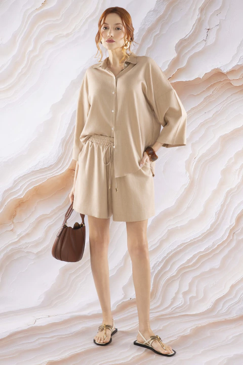 Short Urbano Viscolinho Amêndoa (2318) - comprar online