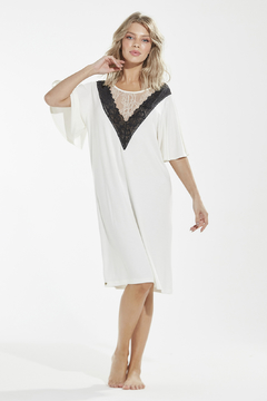 Camisola Curta Renda Off White (317.01) - comprar online