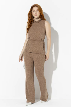 Calça Reta Linho Avelã (209236) - comprar online