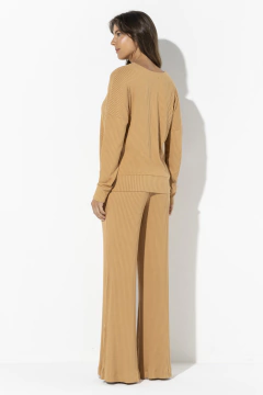 Imagem do Calça Reta Canelado Camel (208149)