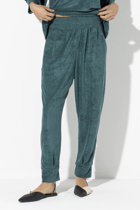 Calça Jogger Punho Atoalhada Esmeralda (298442)