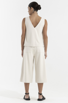 Calça Pantacourt Recortes Montaria Luxury Natural (2155) - comprar online