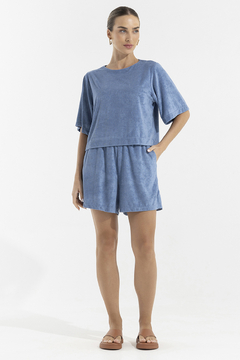 Blusa Manga Curta Atoalhada Indigo (2122) na internet