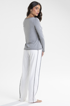 Pijama Longo Bicolor Day By Day Mescla (383.01) - comprar online