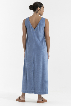 Vestido Regata Atoalhado Midi Indigo (2128)