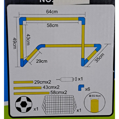 Arco De Fútbol Plástico + Pelota + Inflador - comprar online
