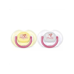 Chupete Avent ® Classic Deco 0-6 Meses Pack X 2 Unid Nena I Love Mama