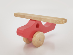 Helicóptero de madera Motricidad