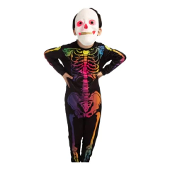 Disfraz Halloween Esqueleto Multicolor Talle 1 Vulcanita