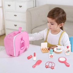 Set Maquillaje Madera Con Bolso Juguete 11 Pz Tooky Toy Ft736 en internet