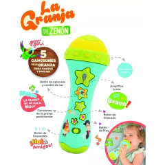 Micrófono Infantil Karaoke Grabador Luces La Granja De Zenón - comprar online