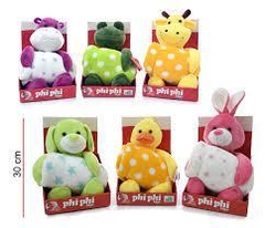 Peluche con Manta para bebe en caja Phi Phi Toys