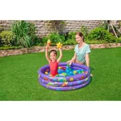 Pileta Inflable 3 Tubos 102 x 25 cm 101 Litros Con 50 Pelotas Bestway 52466 - tienda online