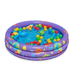 Pileta Inflable 3 Tubos 102 x 25 cm 101 Litros Con 50 Pelotas Bestway 52466