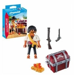 Playmobil pirata con cofre del tesoro