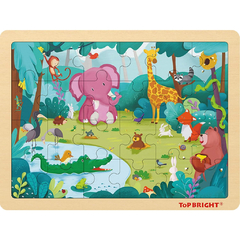 Puzzle Rompecabeza Animales Del Bosque 24 pz Madera Top Bright