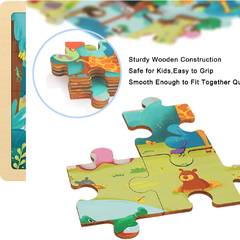Puzzle Rompecabeza Animales Del Bosque 24 pz Madera Top Bright - comprar online